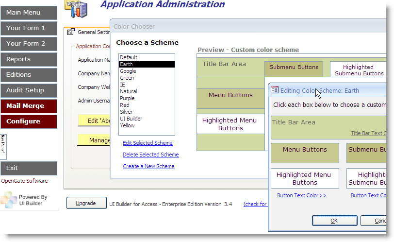 Enhance Your MS Access Database Customizable Color Schemes OpenGate Software